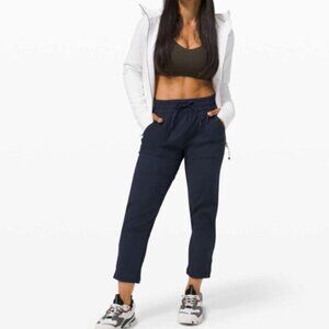 Lululemon Beyond the Studio Crop True Navy Blue Athletic Size 8